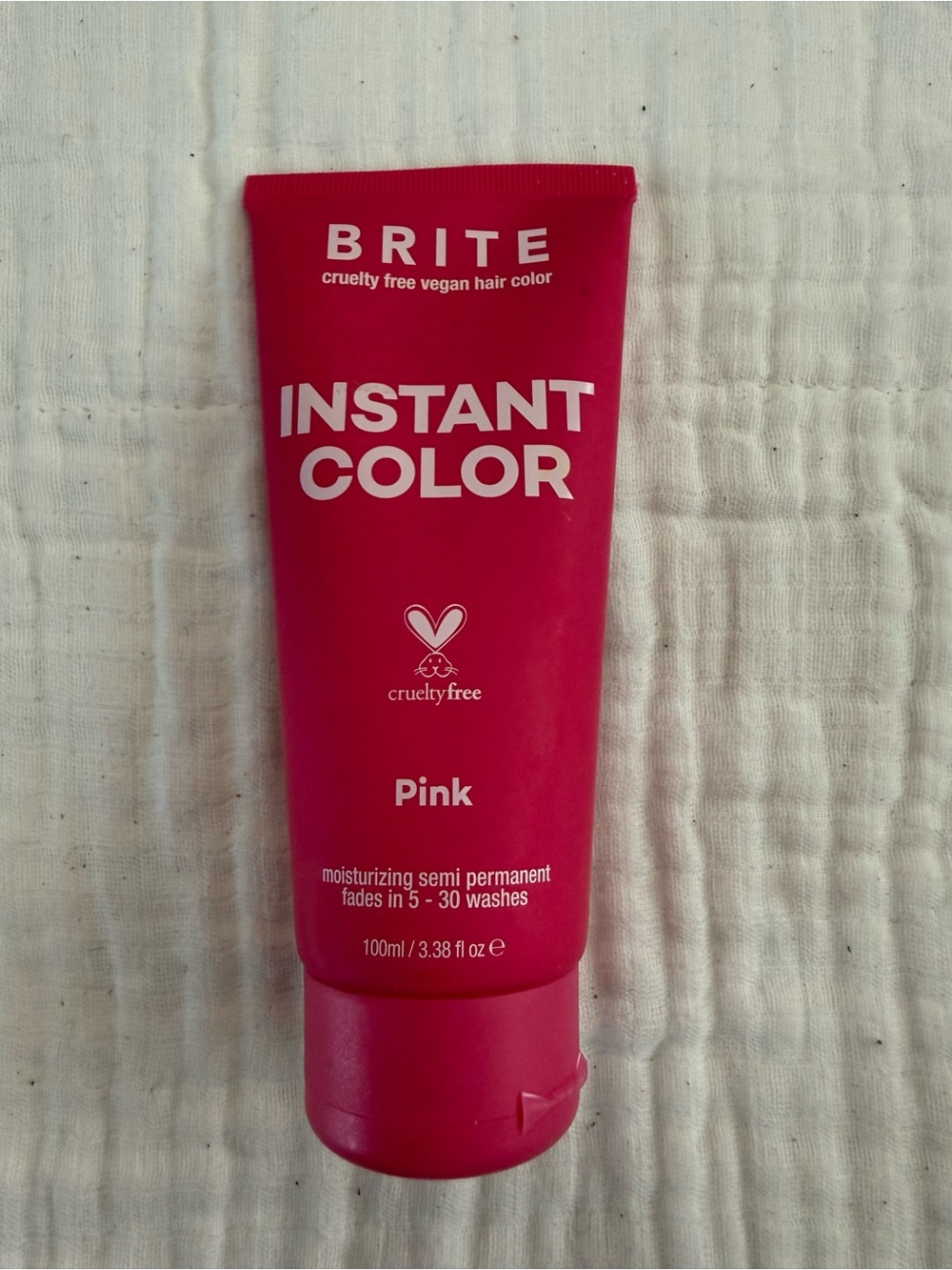 New BRITE Vegan Instant Color - Semi-Permanent Hair Color Pink 3.38 fl oz